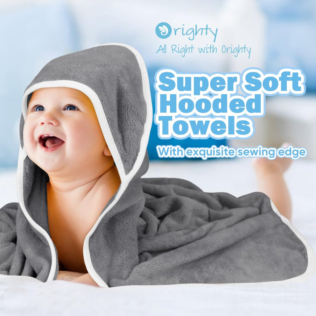 6 Pack Baby Hooded Towel 30 x 30 Inch Super Soft Bath Towel with Hood for Babies, Infant, Newborn Essential - Ideal