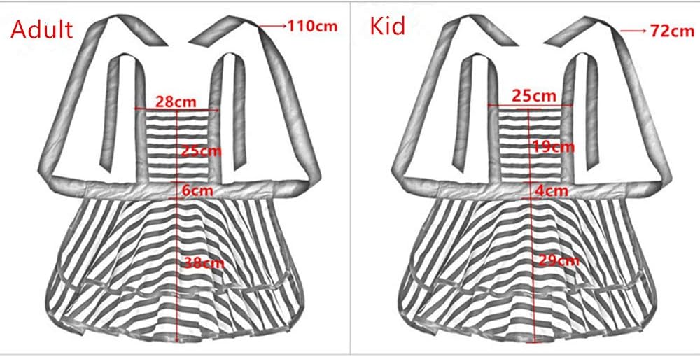 2 Pack Cute Vintage Matching Aprons for Women Girls Black Striped Retro French Maid Apron Adjustable Parent and Child