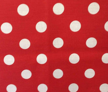 Big Dot Polka Dot White Dots on Red Fabric
