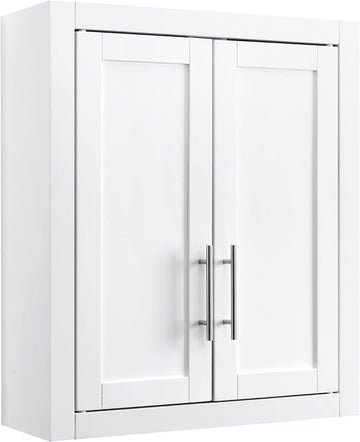 Savannah Wall Mounted Bathroom Storage Medicine Cabinet with Shelves, White