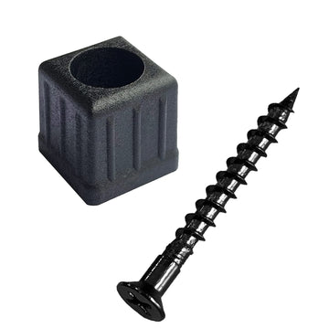3/4" Anti-UV Square Baluster Connectors, Black, 100-Pack