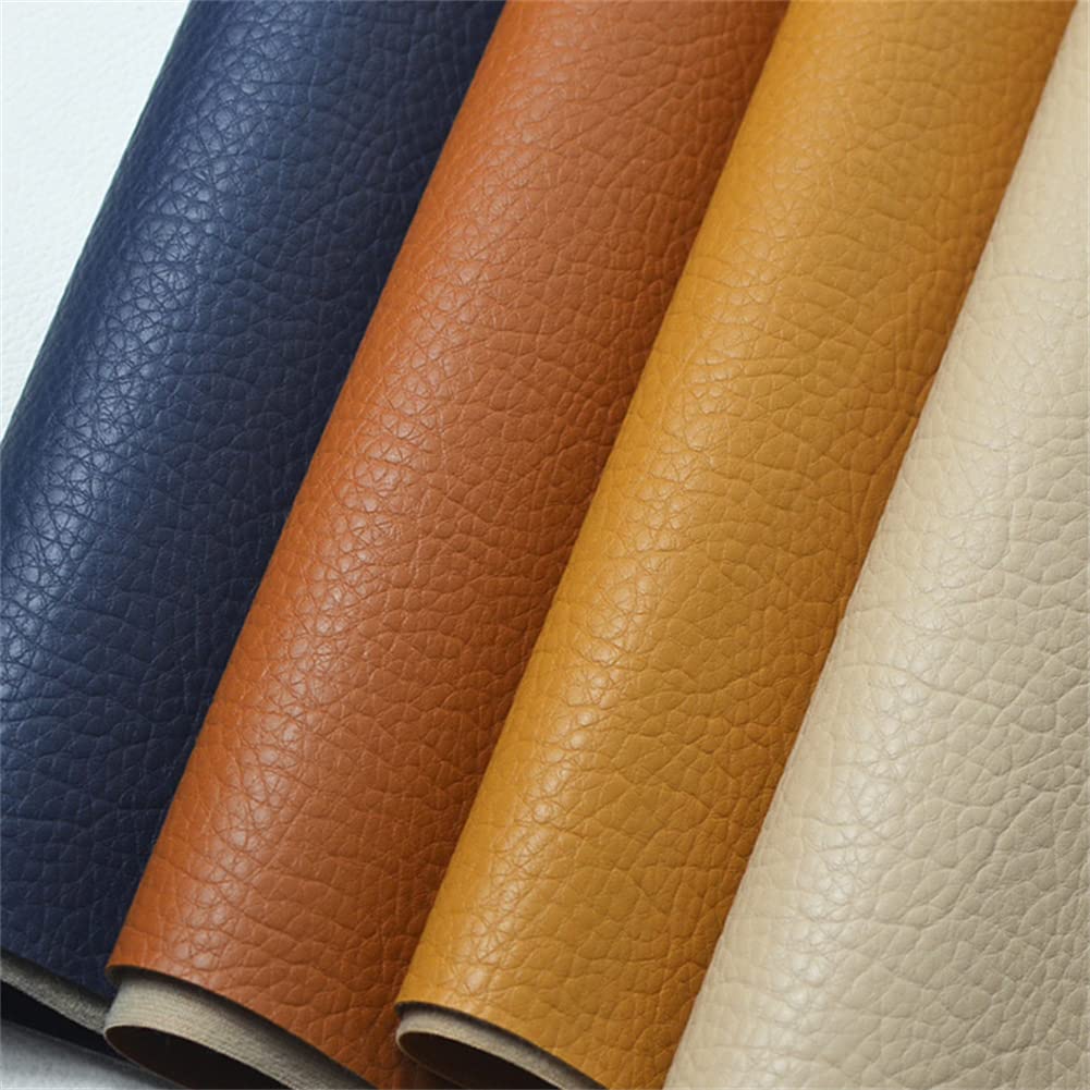 Faux Leather Material 2 Yards 54" x 72" Soft Solid Color Synthetic PU Fabric 0.7 mm Thick for Upholstery Leather