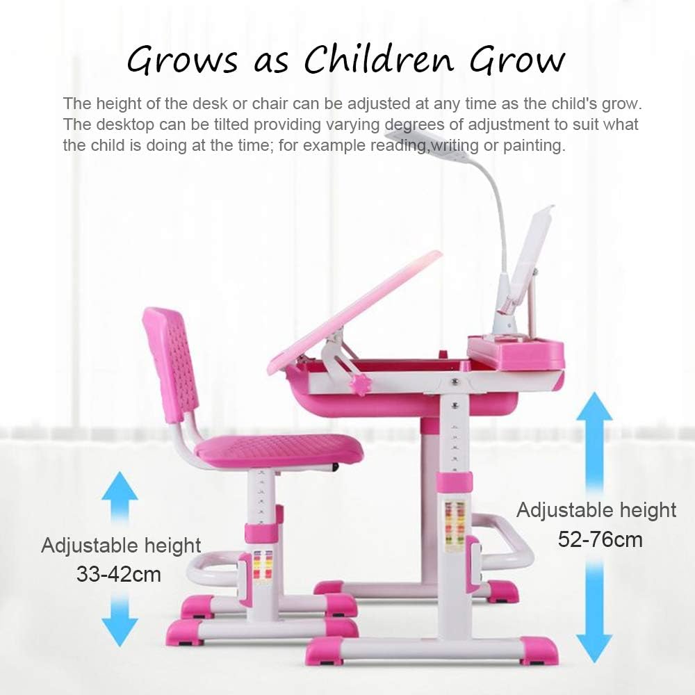 Kids Desk and Chair Set Children School Study Desk for Boys Girls
