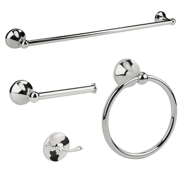 Classic 4 Pcs Chrome Bathroom Hardware Accessories Set