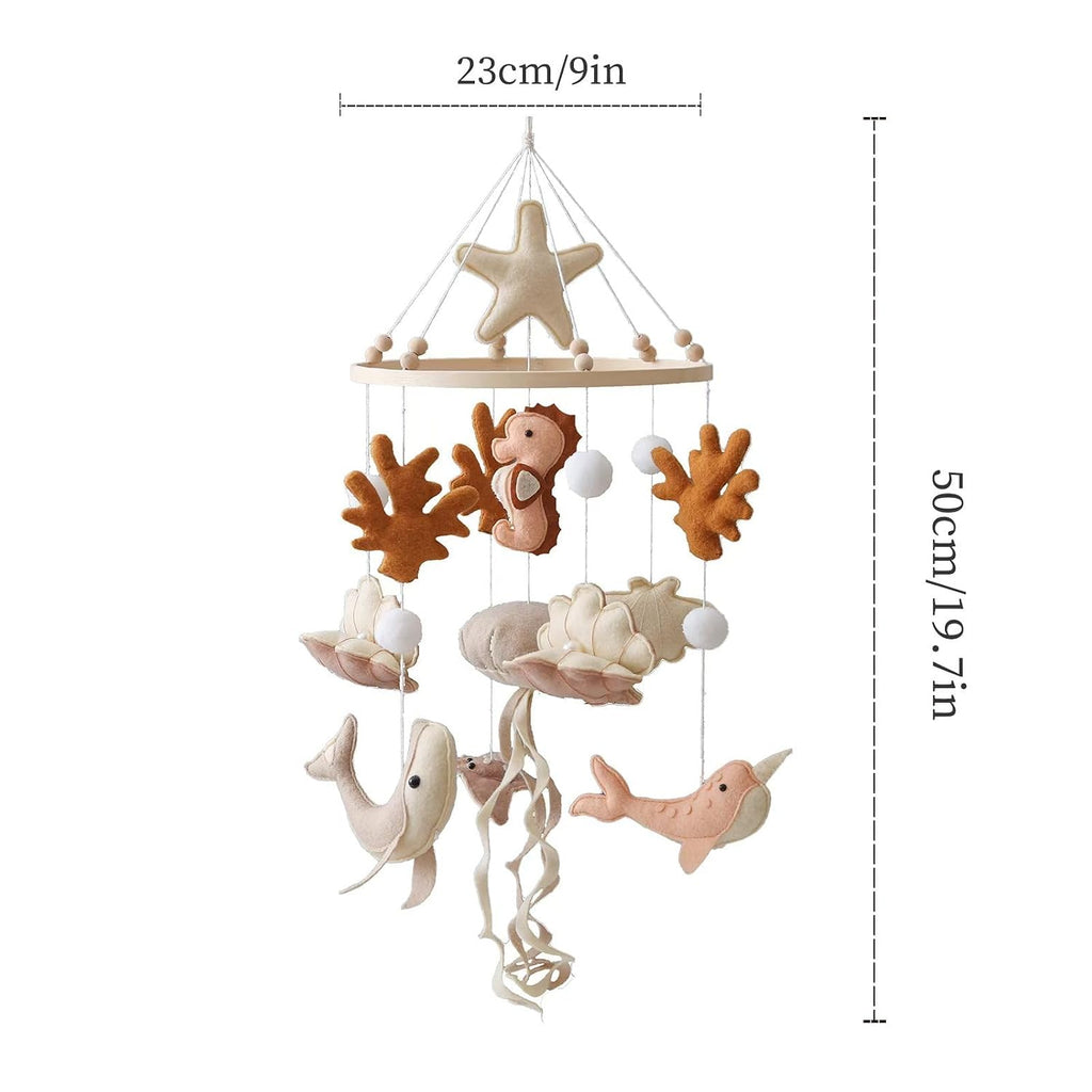 Ocean Life Theme Crib Mobile,Baby Boys Girls Ocean Mobile,Gender Neutral Baby Mobile,Nursery Mobile Soothe