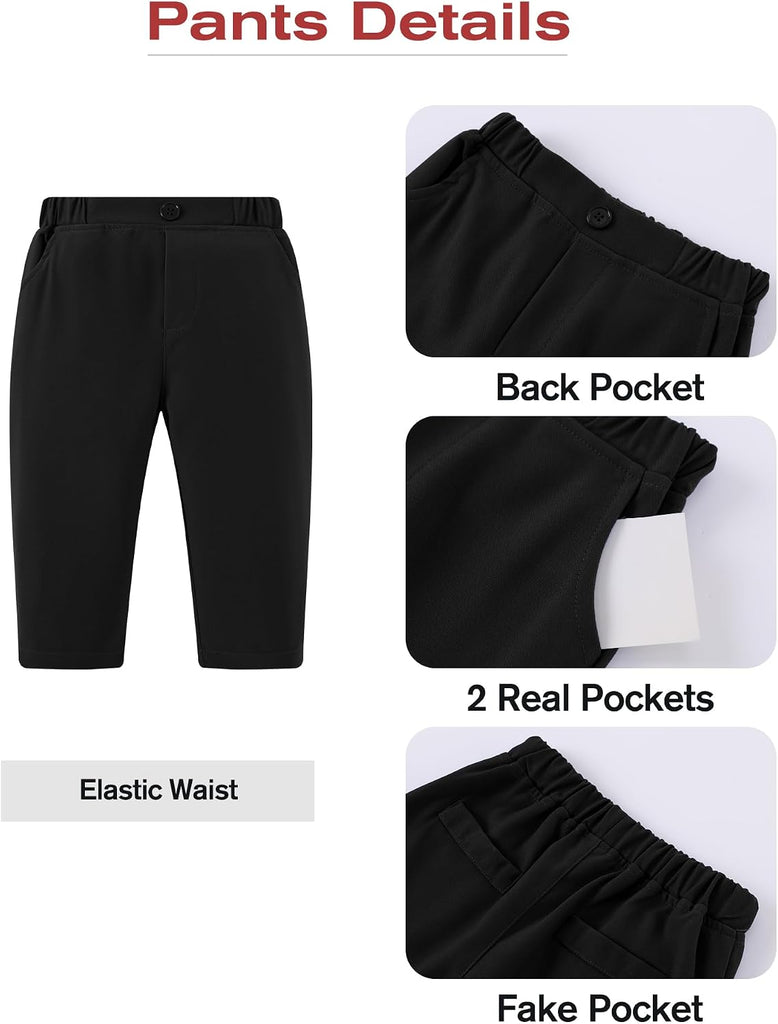 Toddler Boy Suit 5PCS Dress Clothes Formal Wedding Outfit Set