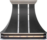 Black Stainless Steel Wall Mount Range Hood 4 Speed LED Lights