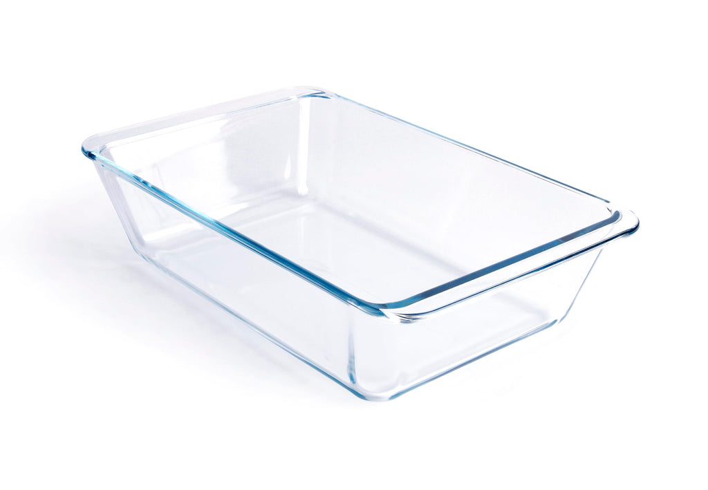 Deep Clear Glass Baking Dish, Rectangular Tempered Glass Baking Pan, The Larger casserole dish. -3.5 Liter