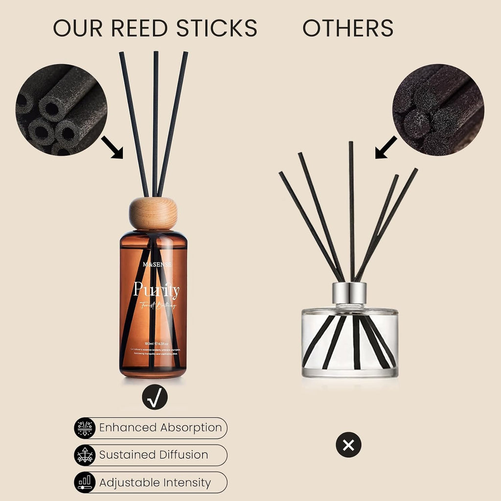 Reed Diffuser Set, Bamboo, 6.3 oz Natural Essential Oil