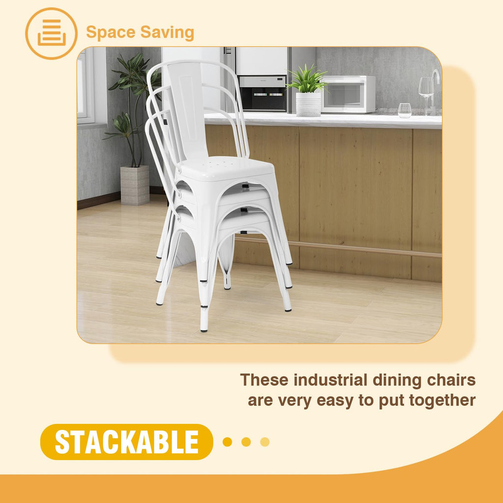 Metal Dining Chairs Modern Patio Chair Indoor Outdoor Chairs Kitchen Chairs Metal Chairs Restaurant Chair Seat Height