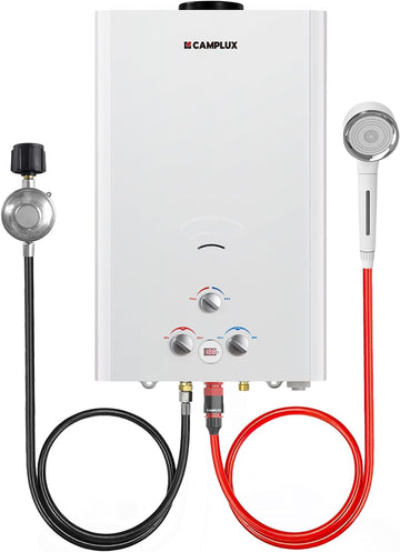Outdoor Tankless Water Heater Propane, 4.22 GPM Propane Tankless Water Heater, 16L Outdoor Water Heater for Camping