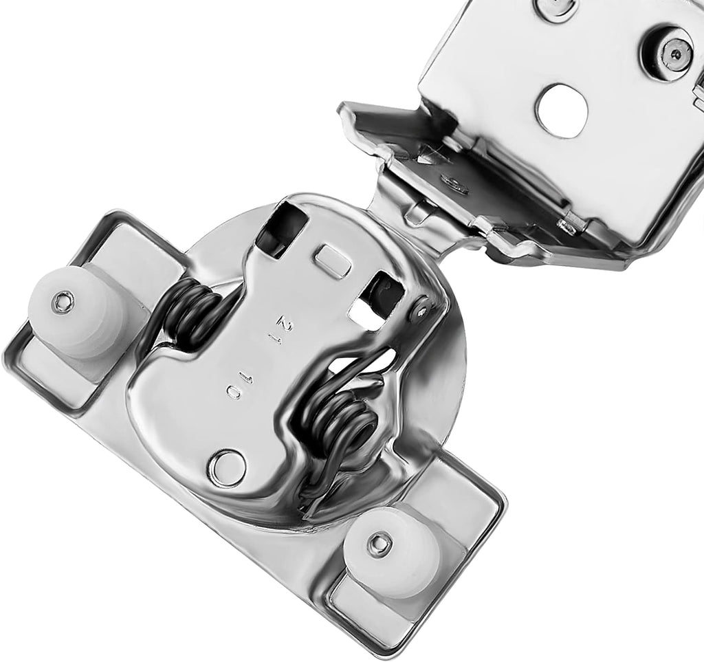2 Pack 1 Pair 1-1/2 inch Overlay Soft Close Kitchen Cabinet Hinges Stainless Steel Adjustable Kitchen Hinges Satin