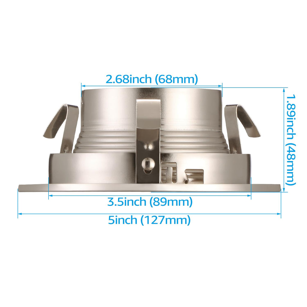 4 Inch Recessed Light Trim, Satin Nickel