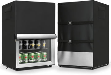 Beverage Refrigerator Cover,600D Heavy Duty 100% Waterproof Dustproof Mini Fridge Beverage Cooler Cover,Small