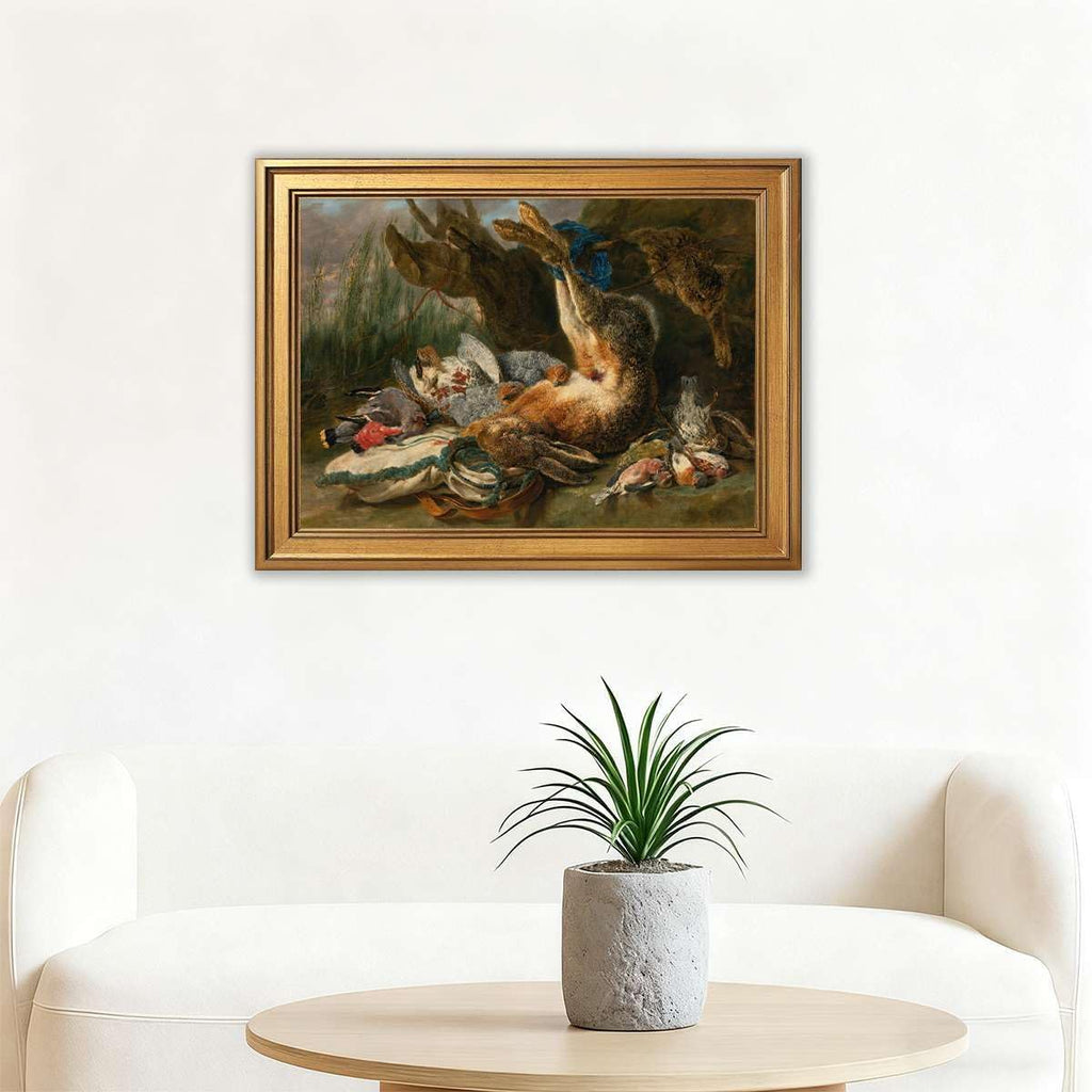 Vintage Hunting Scene Poster Framed Canvas Print Oil Paintings Reproduction World Classics Wall Art Painting Pictures