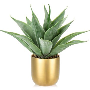 Large Faux Agave Plant 13" Artificial Aloe Vera Plants Fake Succulent Plants in Pot Realistic Agave Plant Artificial