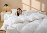 Down Comforter King - All Season Medium Weight Fluffy White Duvet Insert, Warm Feather Bedding, Soft