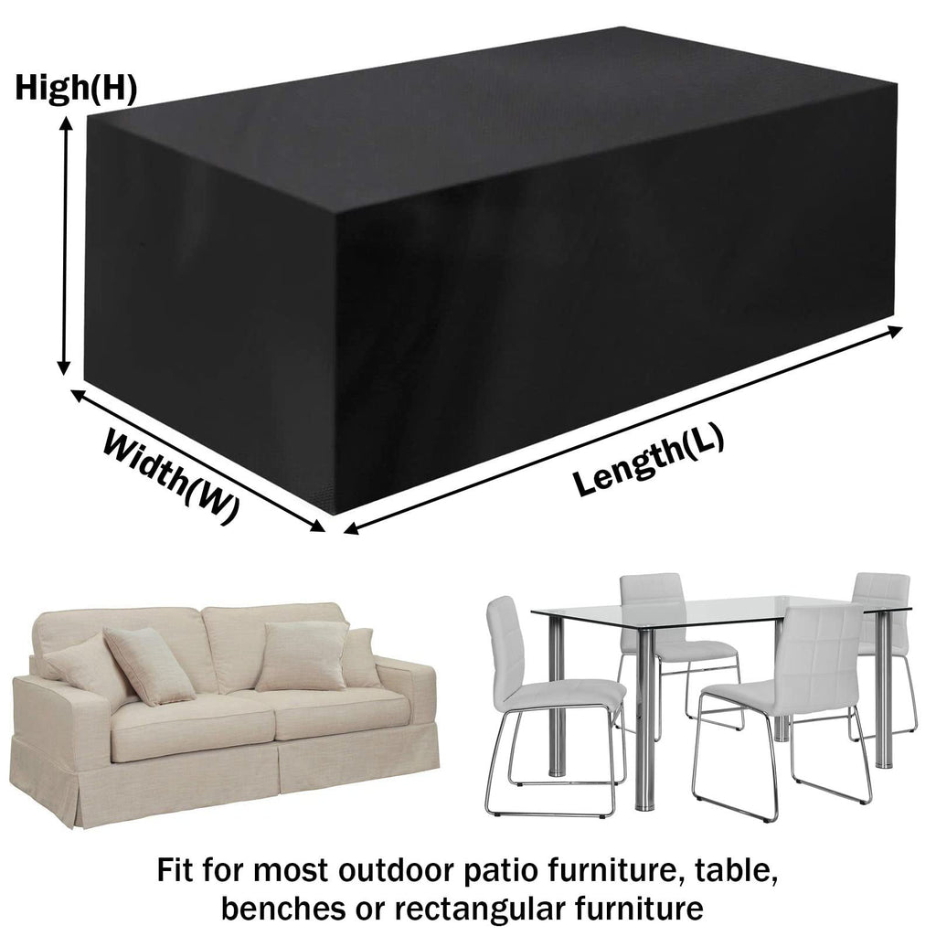 Garden Furniture Cover 57" L x 57" W x 28" H, Waterproof Patio Table Covers, Rectangular Patio Furniture Cover