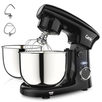 Stand Mixer, 4.2QT+5.3QT Two bowls Electric Mixer,Black