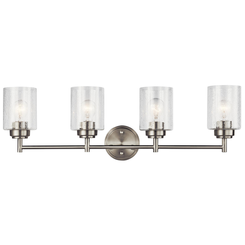 Winslow 4-Light Farmhouse Vanity Light, Brushed Nickel