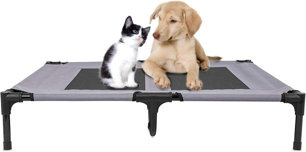 Elevated Dog Bed with Removable Canopy w/Convenient Carrying Bag Indoor Shade 1680D Portable Raised Oxford Fabric