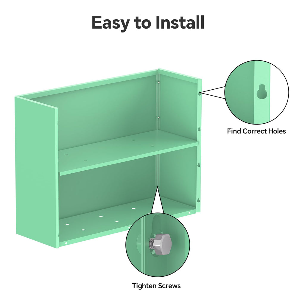 Metal Planter Box with Removable Insert Shelf 32x12x24Inch, Green