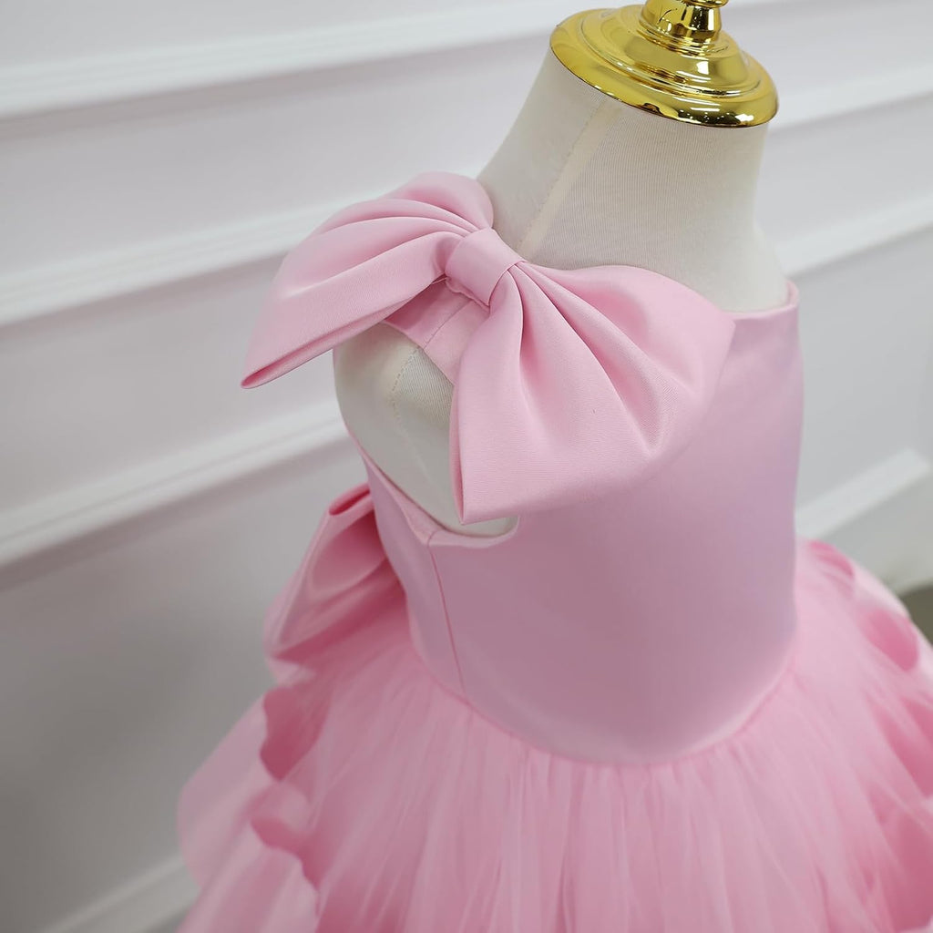 Flower Dress Sleeveless One Shoulder Birthday Party Formal Prom Gown