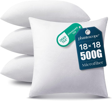 18x18 Pillow Inserts, Throw Pillow Inserts for Couch - Set of 4