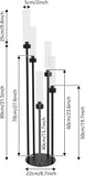 5 Arm Candelabra Centerpieces for Tables, 4 Set Floor Candle Holder, 41.3'' Tall Candlestick Stand with Acrylic
