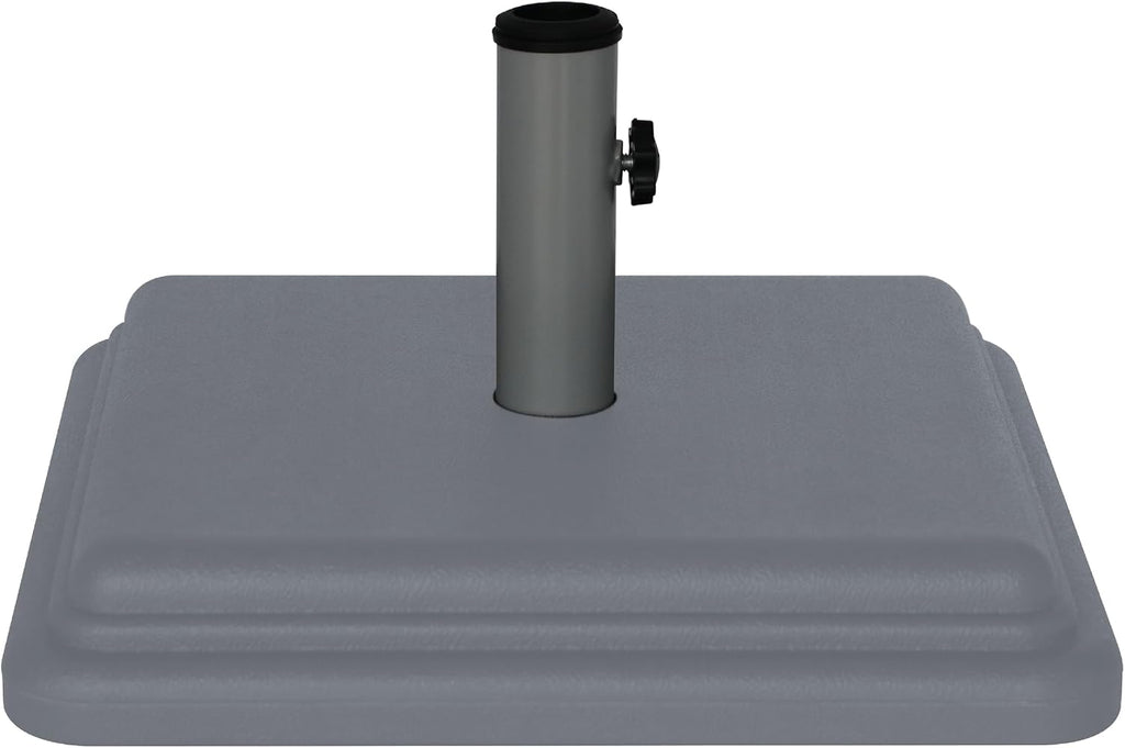 40 Pound Umbrella Base - Weighted Umbrella Base For Use With Patio Table - Heavy Duty Base for Umbrella - Gray