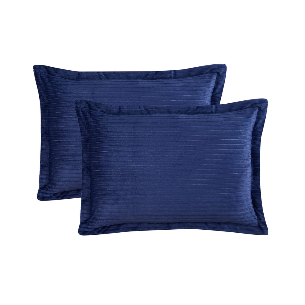 Premium Flannel Duvet Cover Set - 3 PC Reversible Comforter Cover Set with Microfiber Back - 1 Velvet Duvet