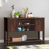 Console Table Buffet Table, Modern Sideboard with Storage Cabinets and Bottom Shelf