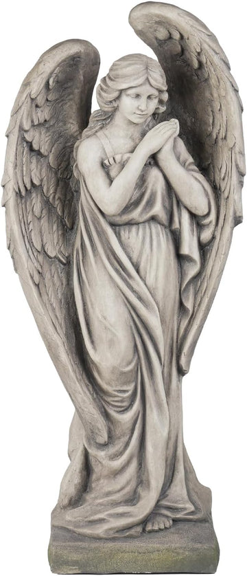 Outdoor Statues Angel Décor Garden Statue - 34 inch Large Garden Angels Outdoor Religious Statues Catholic Resin