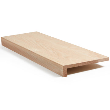 42 Inch FAS Red Oak Stair Treads with Small (3/4") Square Nose Profile Unfinished Bullnose Wood Treads Caps for Stair