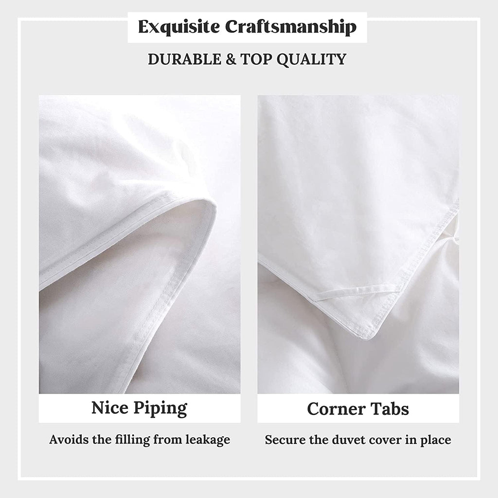 Goose Down Comforter Twin 800 Fill Power, 100% Cotton 93% Goose Down Winter Duvet Insert 700 TC