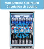 20 Inch Built in Beverage Fridge with Glass Door