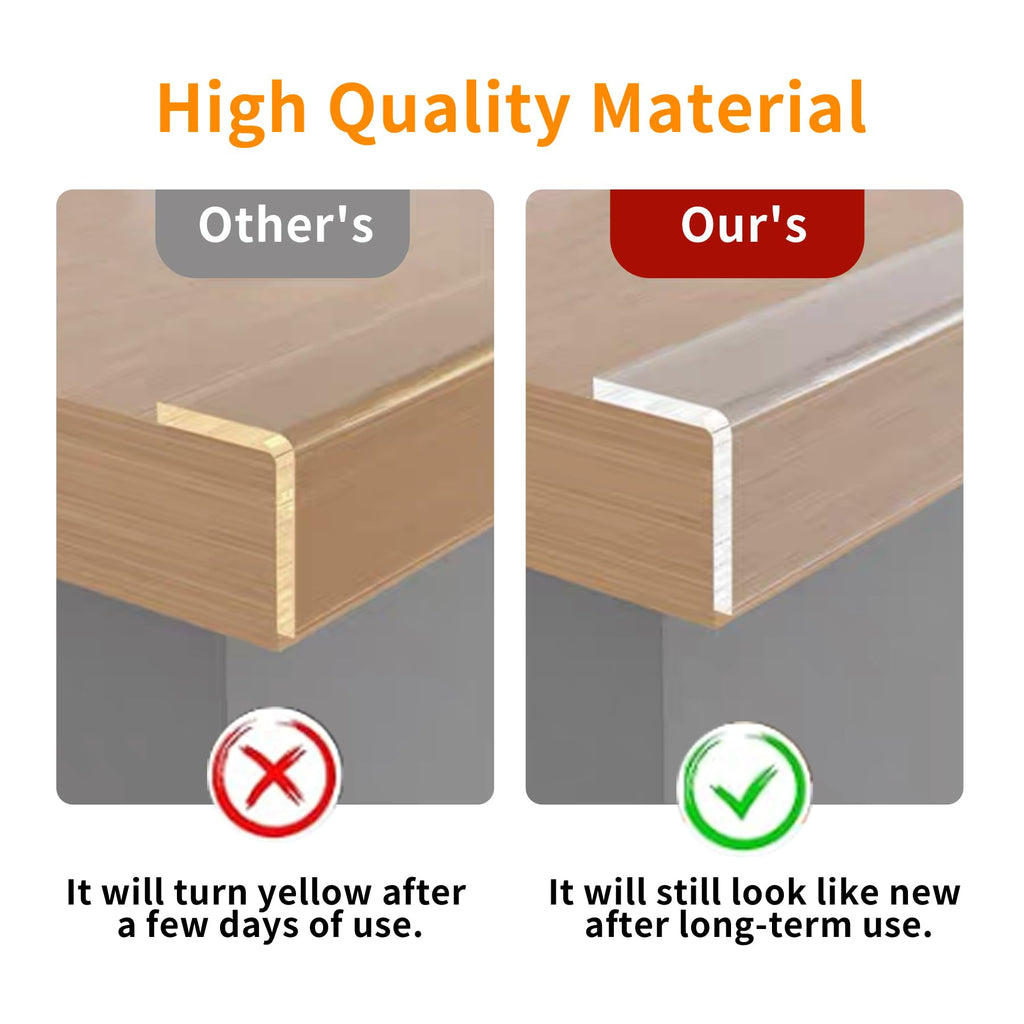 3 Pack Clear Edge Protector Strip for Baby, 2 in x 9.84 Ft, 2mm Thick