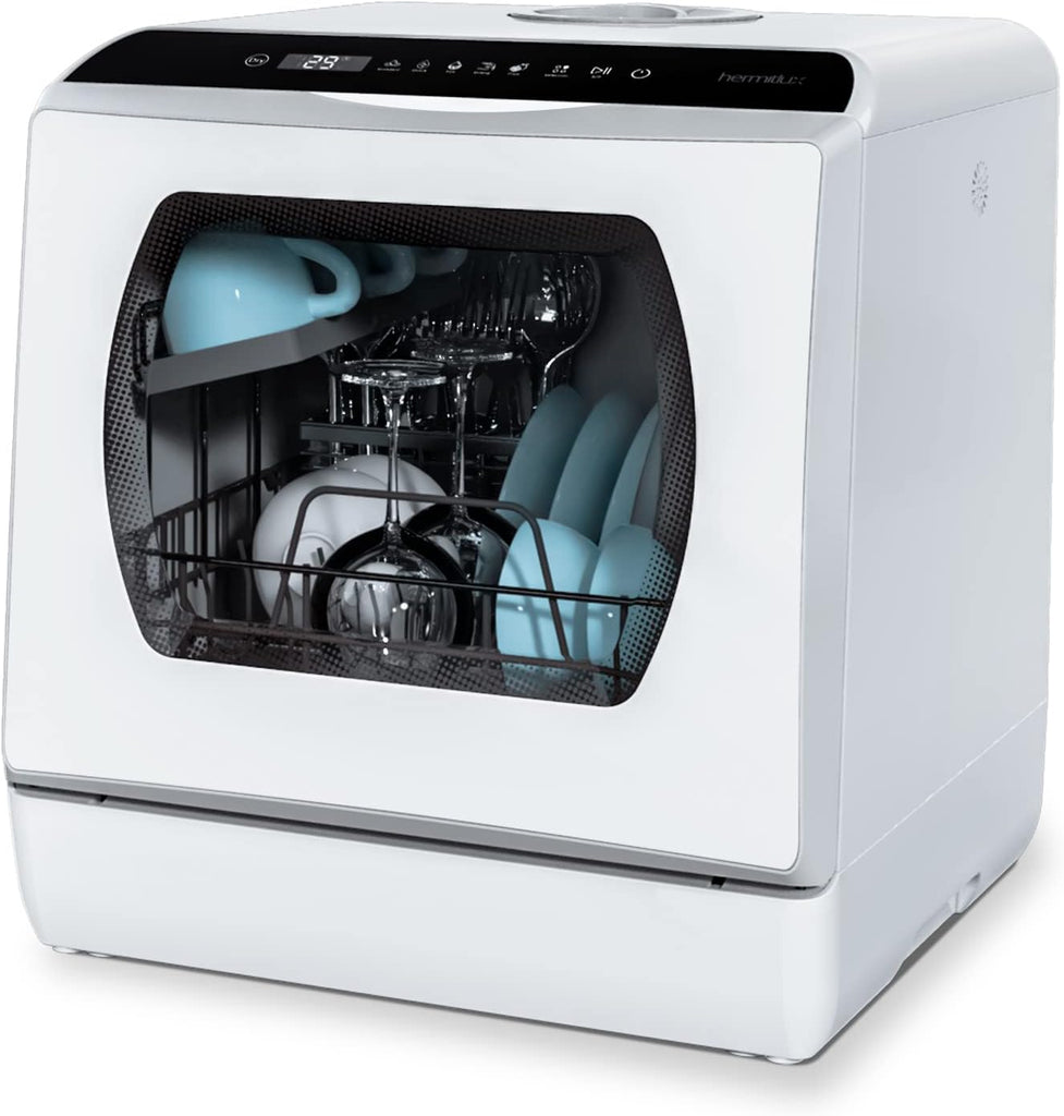 Countertop Dishwasher, 5 Washing Programs Portable Dishwasher With 5-Liter Built-in Water Tank For G