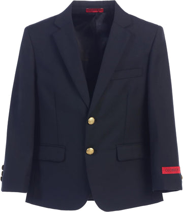 Boys Formal Blazer Jacket, Fully Lined Single Breasted Suit Coat