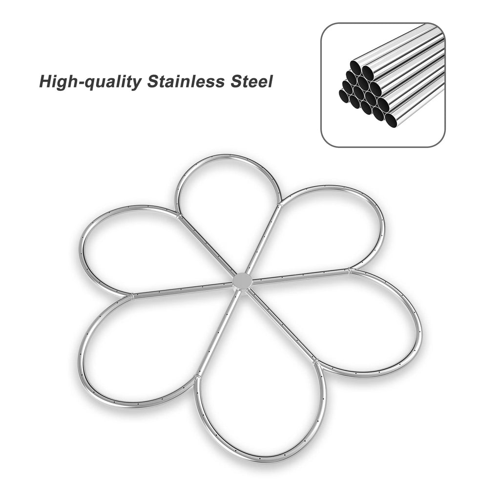 36-Inch Fire Pit Burner, 304 Stainless Steel