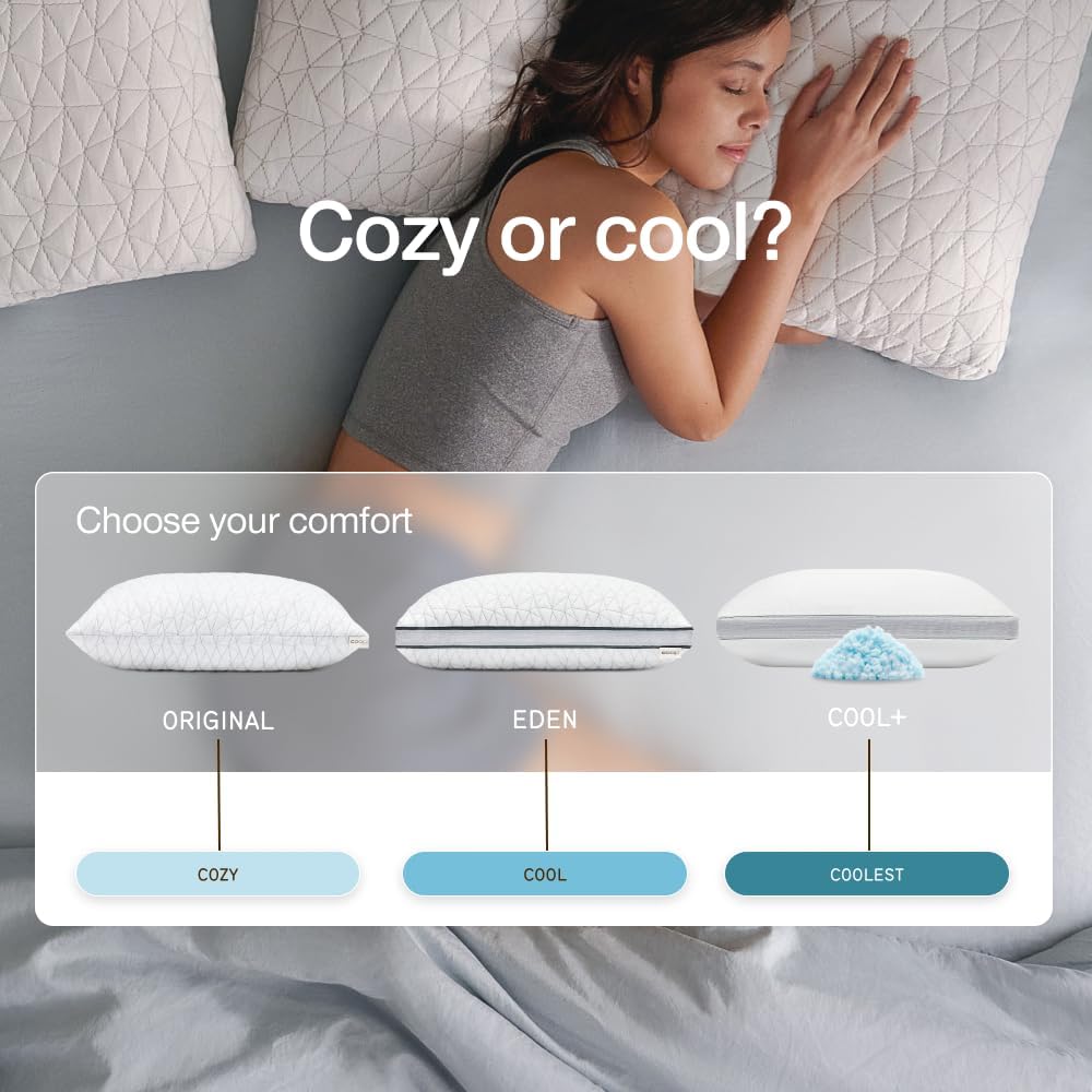 Original Adjustable Pillow, King Size Bed Pillows for Sleeping, Cross Cut Memory Foam Pillows - Medium Firm Back