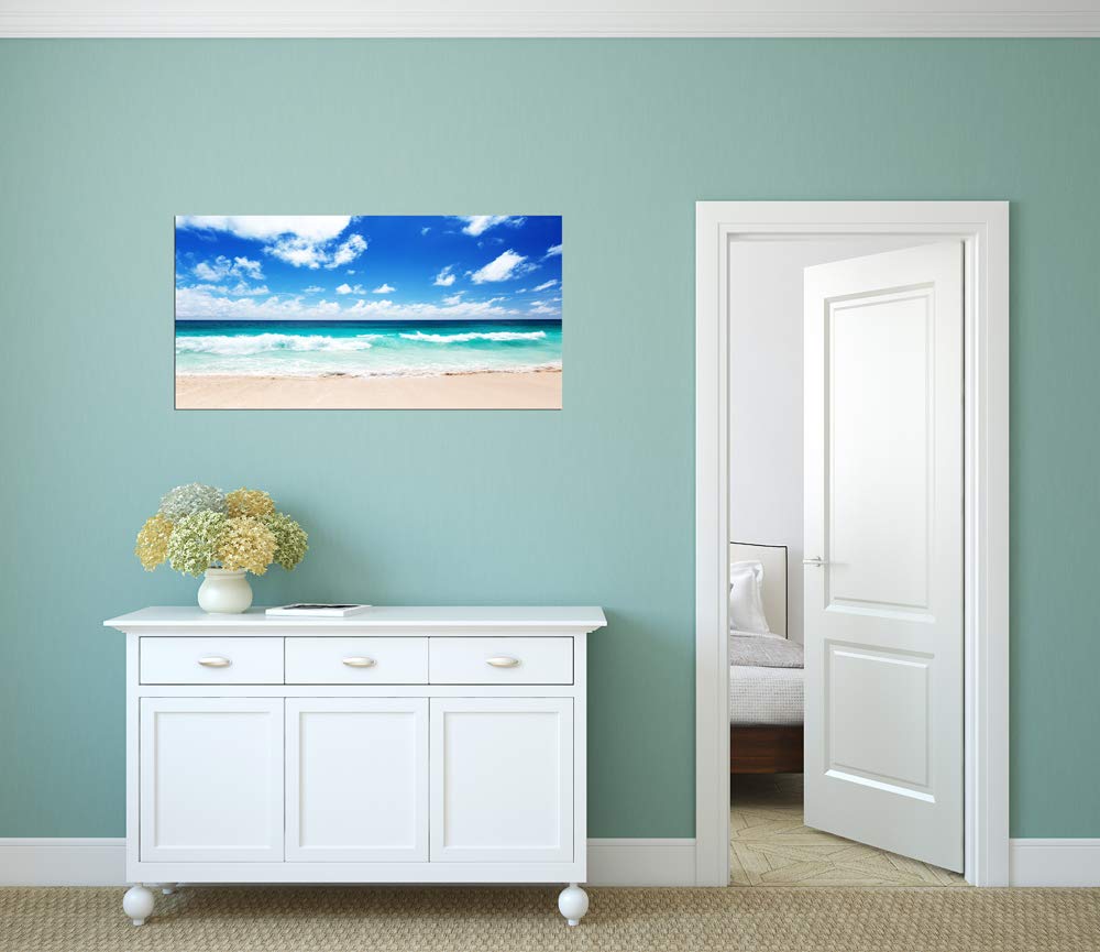 Canvas Prints Wall Art Seychelles Beach Ocean Waves Nature Seascape Picture Paintings Artwork Prints Framed