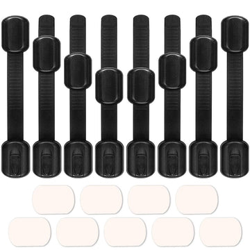 Multi-Use Adhesive Strap Locks for Baby Proofing Cabinets & Drawers