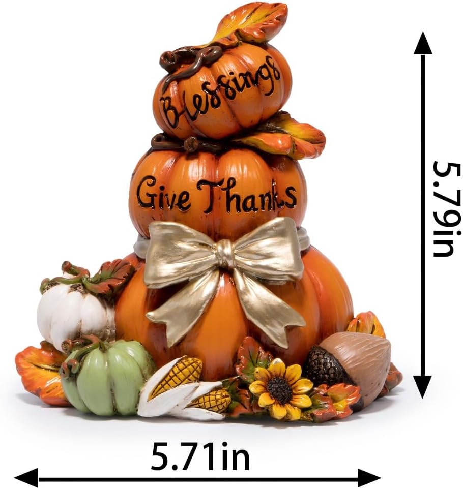 Stacked Scarecrow Figurine, Fall Thanksgiving Indoor Decor