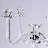 27-Inch Clear 4 Arm Crystal Glass Candelabra Candle Holder - Wedding Party Events Reception Home Decorations Supplies