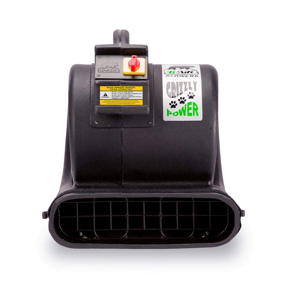 Grizzly Gp-1 1 HP 3550 CFM Air Grizzly Mover Carpet Dryer Floor Fan for Water Damage Restoration Equipment & Pet Cage