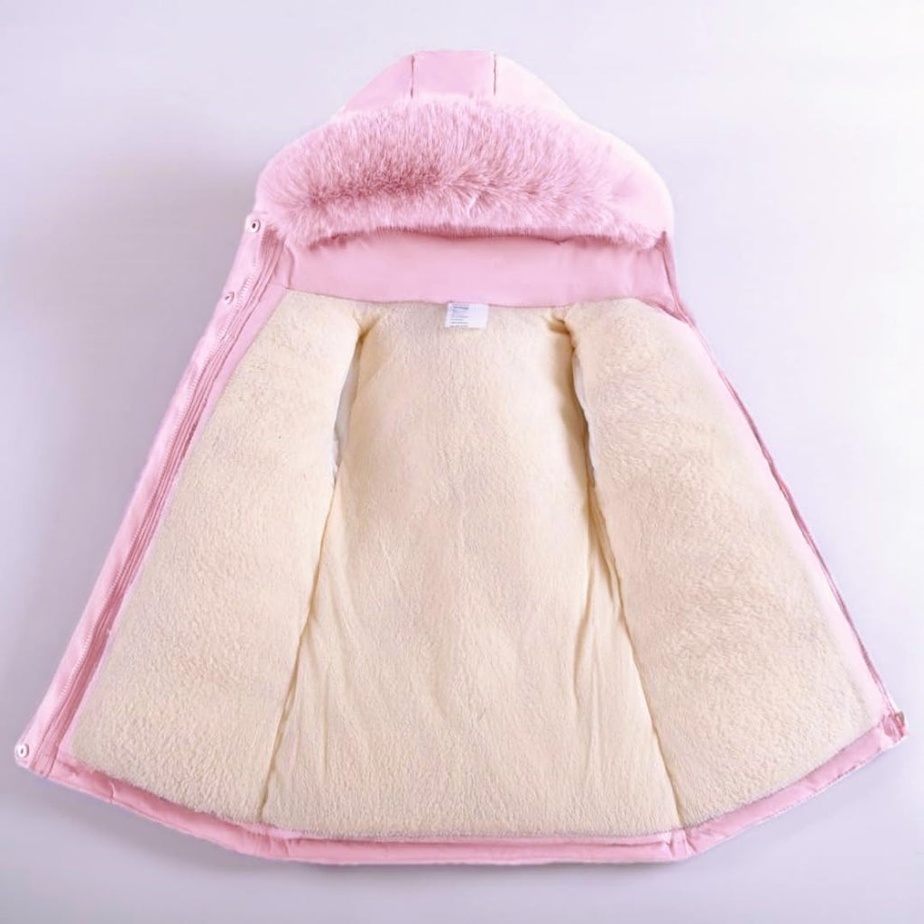 Girls Winter Coat Heavyweight Padded Puffer Jacket Kids Parka Fleece Snow Clothes
