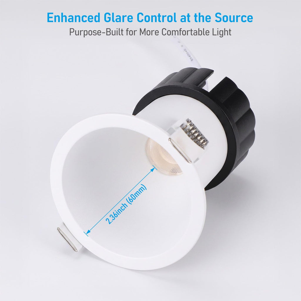 3 Inch Ultra-Deep Anti-Glare LED Recessed Lights 5CCT