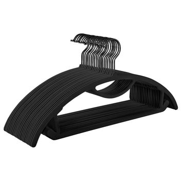 Premium Velvet Hangers 50-Pack, No Shoulder Bump Hangers W/Tie Bar Ultra Thin Space Saving Non Slip Hanger Heavy Duty