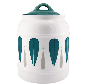 Ceramic Farmhouse Cookie Jar 26oz|Farmhouse Canisters|Cookie Jar with Airtight Lids|Coffee Canister|Tea